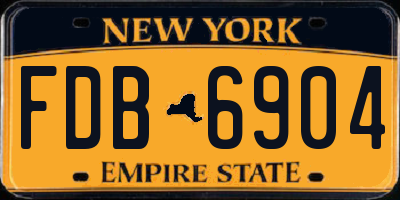 NY license plate FDB6904