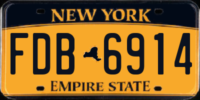 NY license plate FDB6914