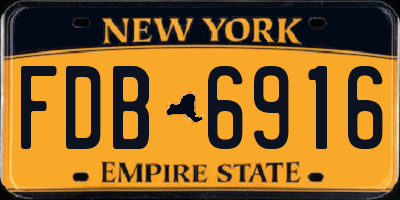 NY license plate FDB6916