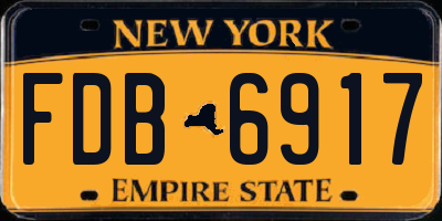 NY license plate FDB6917