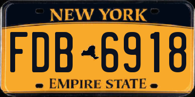 NY license plate FDB6918