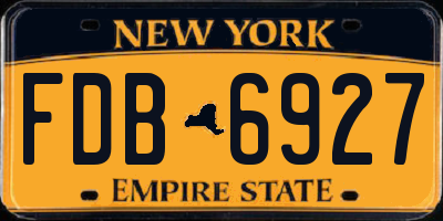 NY license plate FDB6927