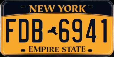 NY license plate FDB6941
