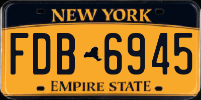 NY license plate FDB6945