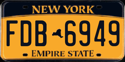 NY license plate FDB6949