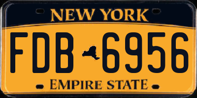 NY license plate FDB6956