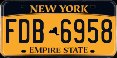 NY license plate FDB6958