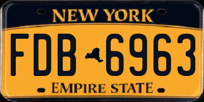 NY license plate FDB6963