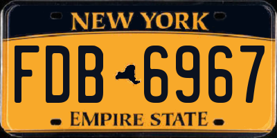NY license plate FDB6967