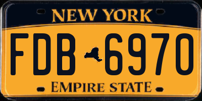 NY license plate FDB6970