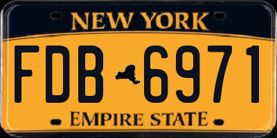 NY license plate FDB6971