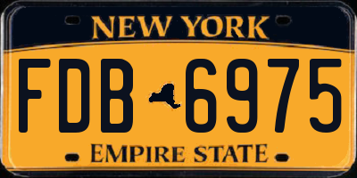 NY license plate FDB6975