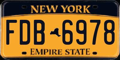 NY license plate FDB6978