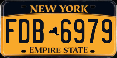 NY license plate FDB6979