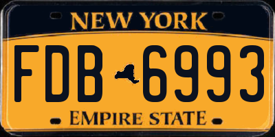 NY license plate FDB6993