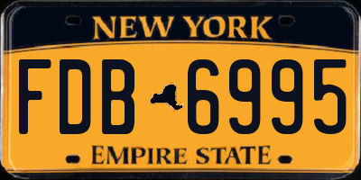 NY license plate FDB6995