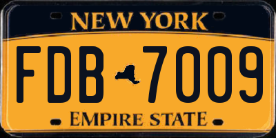 NY license plate FDB7009