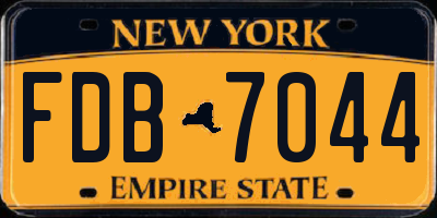 NY license plate FDB7044