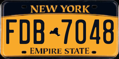 NY license plate FDB7048