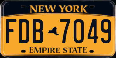 NY license plate FDB7049