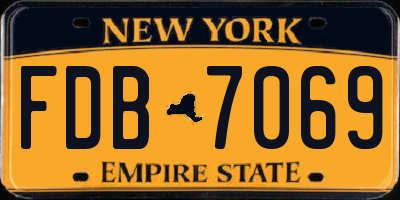 NY license plate FDB7069