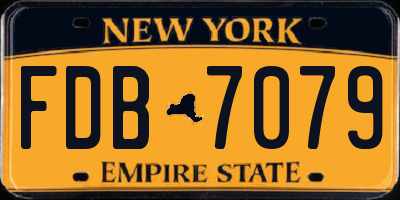 NY license plate FDB7079