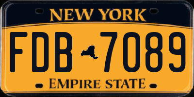 NY license plate FDB7089