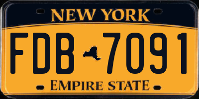 NY license plate FDB7091