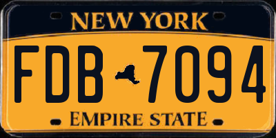NY license plate FDB7094
