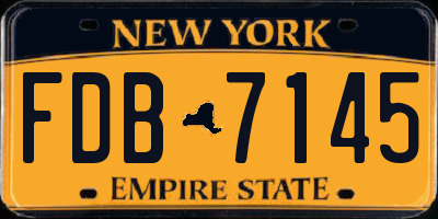 NY license plate FDB7145