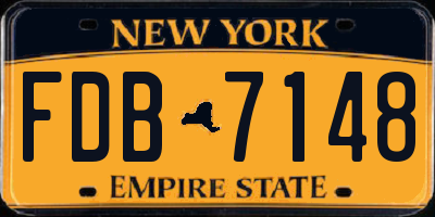 NY license plate FDB7148