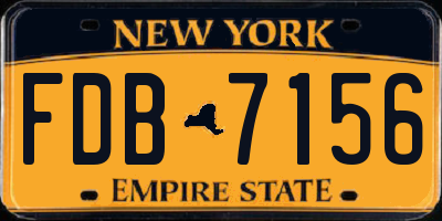 NY license plate FDB7156