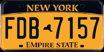 NY license plate FDB7157