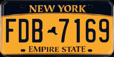 NY license plate FDB7169