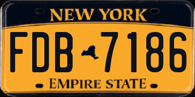 NY license plate FDB7186