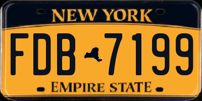 NY license plate FDB7199