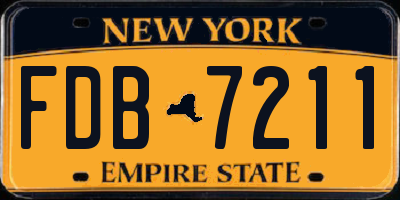 NY license plate FDB7211