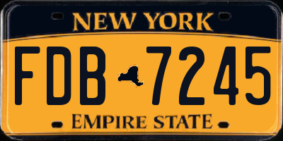 NY license plate FDB7245