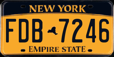 NY license plate FDB7246