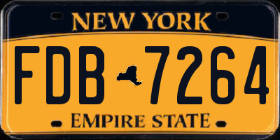 NY license plate FDB7264