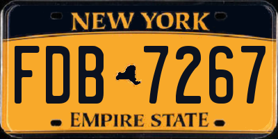 NY license plate FDB7267