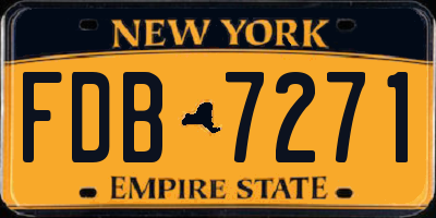 NY license plate FDB7271