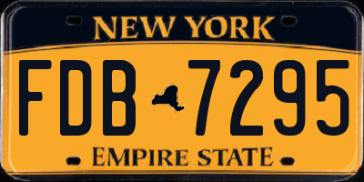 NY license plate FDB7295