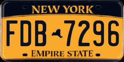 NY license plate FDB7296