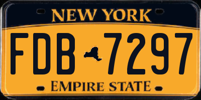 NY license plate FDB7297