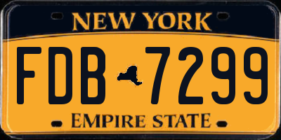 NY license plate FDB7299