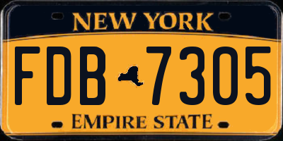 NY license plate FDB7305