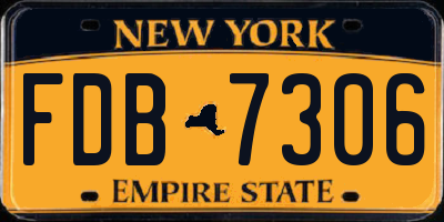 NY license plate FDB7306