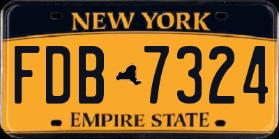 NY license plate FDB7324