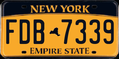 NY license plate FDB7339